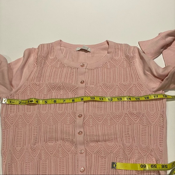 New small Charter Club pale pink cardigan sweater - Picture 6 of 7